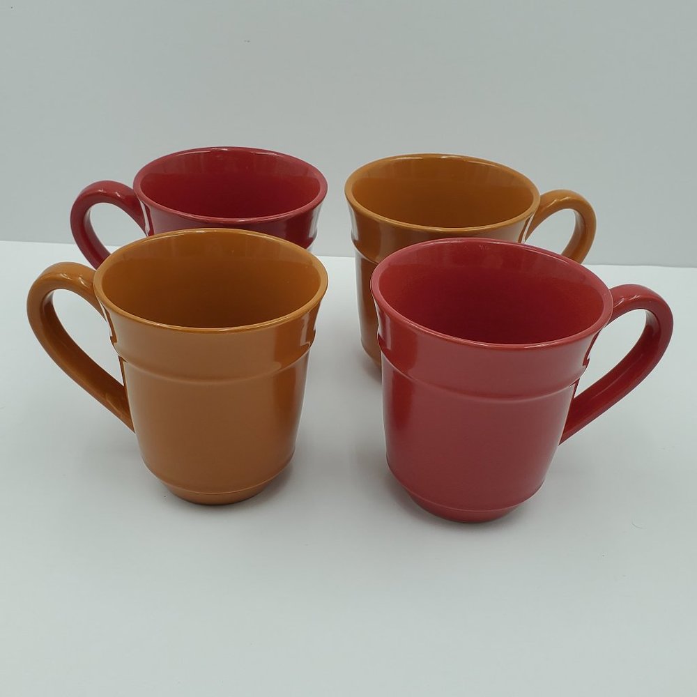 Smart Living American Sales Mugs Terra Cotta Brown Chili Red Large Handles